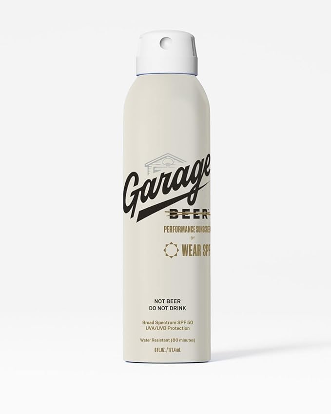 Garage Beer WearSPF 50 Performance Sport Sunscreen Spray, 6 Fl oz.