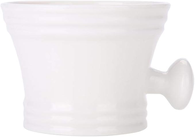 Plastic Shaving Soap Bowl, Foam Shaving Soap Cream Bowl Men Shaving Bowl Soap Cream Bowl With Little Handle Shaving Bowl For Men (White)