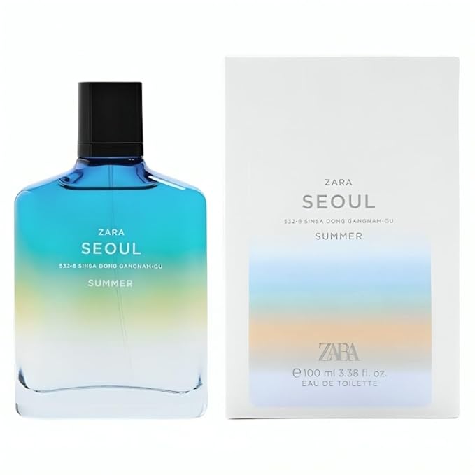 Zara Man Seoul 532-8 Sinsa Dong Gangnam-Gu Summer Cologne for Men EDT Eau De Toilette 100 ML (3.38 FL OZ)