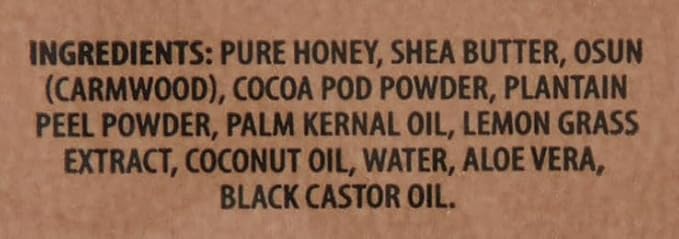RA COSMETICS 100% Black Soap, Black Castor Oil, 5 oz