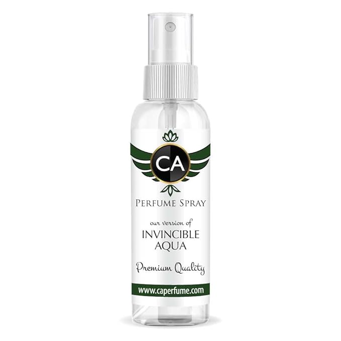 CA Perfume Eco Refill Impression of Invincible Aqua For Men EDP Perfume Concentrated Long Lasting Eau de Parfum Spray Refillable Atomizer Bottle 2 Fl Oz/60ml-X1