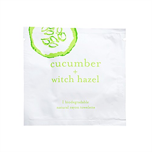 Cleansing Towelettes 12 Pack (Cucumber + Witch Hazel) For Face and Body - Wet Wipes