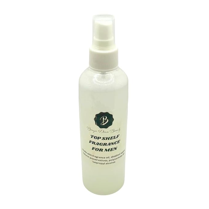 Boogie Down Beauty Top Shelf Body Spray for Men, Patchouli Jasmine Bergamot Fragrance