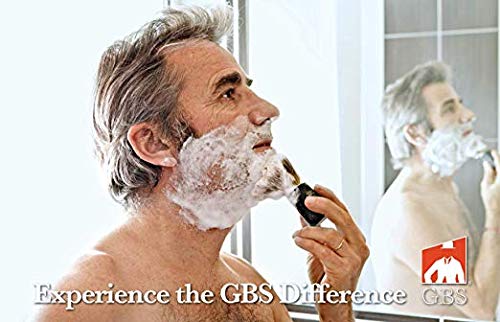 G.B.S Men's Heavy Duty Long Handle Adjustable Double Edge Safety Razor Stainless Steel Construction, Ergonomic Handle, Comes with Free 10 Blade Refills