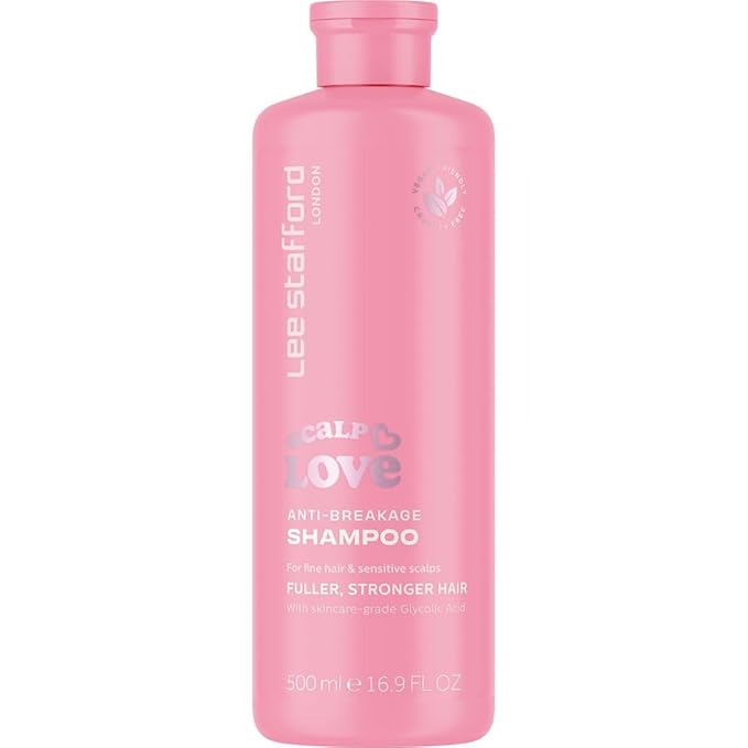 Lee Stafford Sensitive Exfoliating Shampoo | Scalp Love - Anti-Breakage Gentle Cleanser for Sensitive Skin, Promotes Hair Growth & Strength, Removes Buildup, Dirt & Dandruff, 16.9 Fl Oz