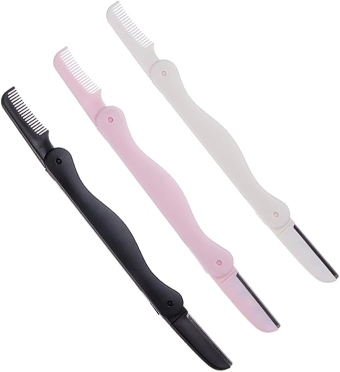 Beaupretty 12pcs Eyebrow Trimmer Set Double-sided for Precision Grooming Portable Hair Shaper Kit for Women Includes White Black White Options for Home and Outdoor Use