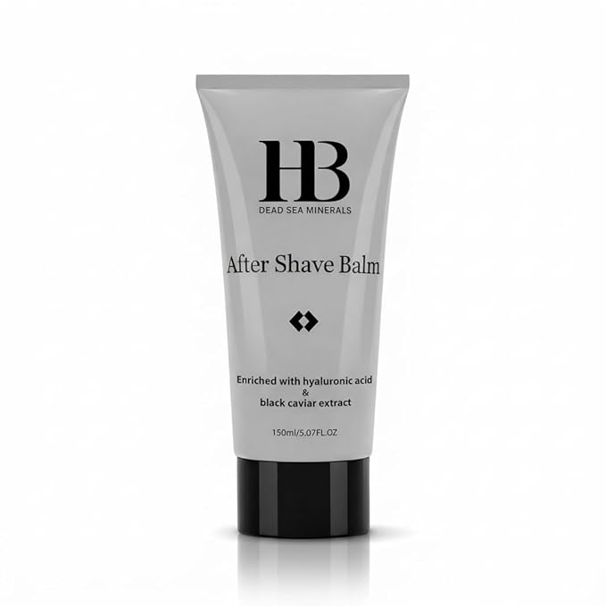 After Shave Balm for Men with Hyaluronic Acid & Black Caviar – Soothing Hydrating Post-Shave Moisturizer, Lightweight, Non-Greasy, 150ml