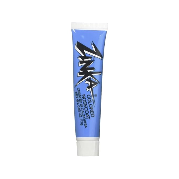 Zinka Colored Zinc Oxide Sunblock – High Zinc Formula for Nose and Face, Water & Sweat Resistant, Blue