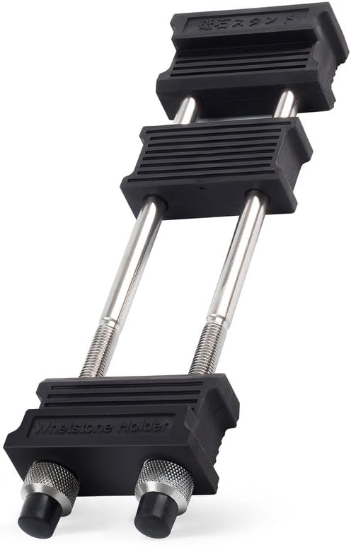 S SATC Sharpening Stone Holder,Adjustable 5-4/5 Inch to 8-9/10 Inch,Rubber Stainless Steel No-Slip Sharpening Stone Base for Diamond Stones