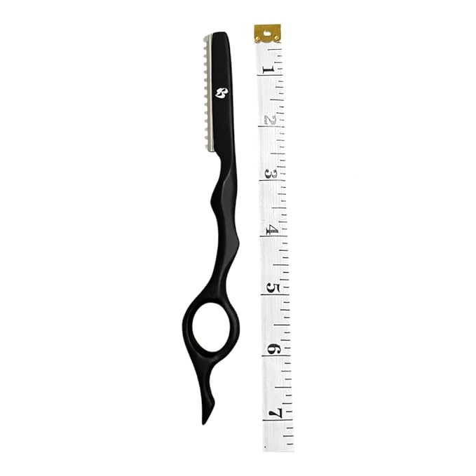 MIRACLE 7" Hair Styling Razor Kit – Stainless Steel Cutting & Thinning Tool with Blade Safety Guard & Non-Slip Handle – Texturizing & Feathering Razor for Salon & Home Haircuts