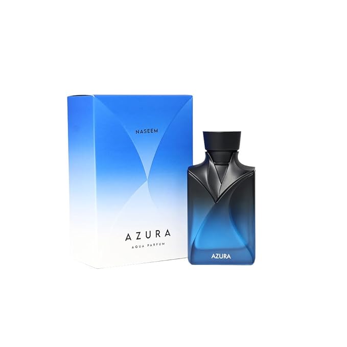 NASEEM Azura Blue Aqua Perfume for Men 90ml – Fresh Spicy Aromatic Long-Lasting Eau De Parfum | Alcohol-Free Men’s Fragrance | Arabian Clean Masculine Scent
