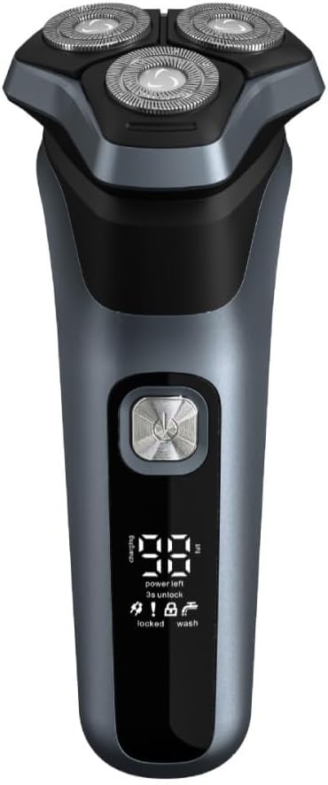 Electric Razor for Men, Electric Shaver for Men Face, 4D Blades with Pop Up Trimmer Waterproof Wet Dry Rechargeable Travel Shaver