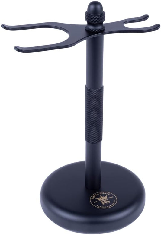 RoyalShave Safety Razor and Brush Stand - Powder Coated Black