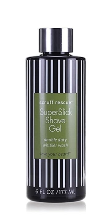 MGA Vegan Shave Gel for Men - Scruff Rescue Super Slick Shaving Gel for Men Sensitive Skin | Face Friendly pH Prevent Razor Bumps & Provides a Close, Smooth Shave with Less Skin Irritation - 6 fL OZ