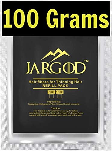 100 Gram Hair Building Fibers - Refill Your Existing Fiber Bottle - Hair Filler Fibers - Hair Loss Concealer For Thinning Hair by JARGOD (Medium Brown)
