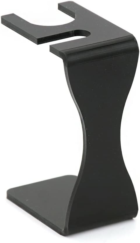 lasenersm 1 Piece Acrylic Shaving Brush and Razor Holder Shave Brush Stand Beard Brush Holder Razor Stand Razor Brush Holder for Razor Storage Men's Shaving Tool(Black)