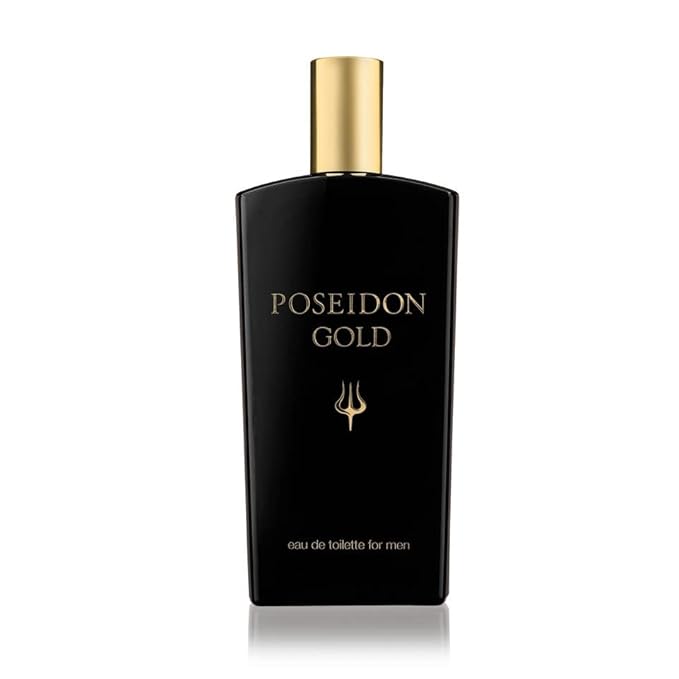 Instituto Español Poseidon Gold Gift Set for Men, Eau de Toilette and After Shave Spray, 3.4 fl oz Each (100 ml), Sophisticated and Harmonious Scent, Travel Size