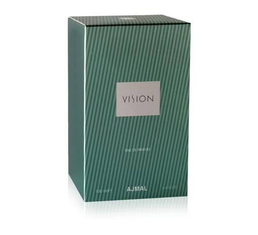 Ajmal Vision Eau de Parfum for Men – 3.4 fl oz / 100 ml | Fresh Woody Aromatic Scent | Long Lasting Fragrance Masculine Perfume for Men with Citrus, Floral & Musk Notes