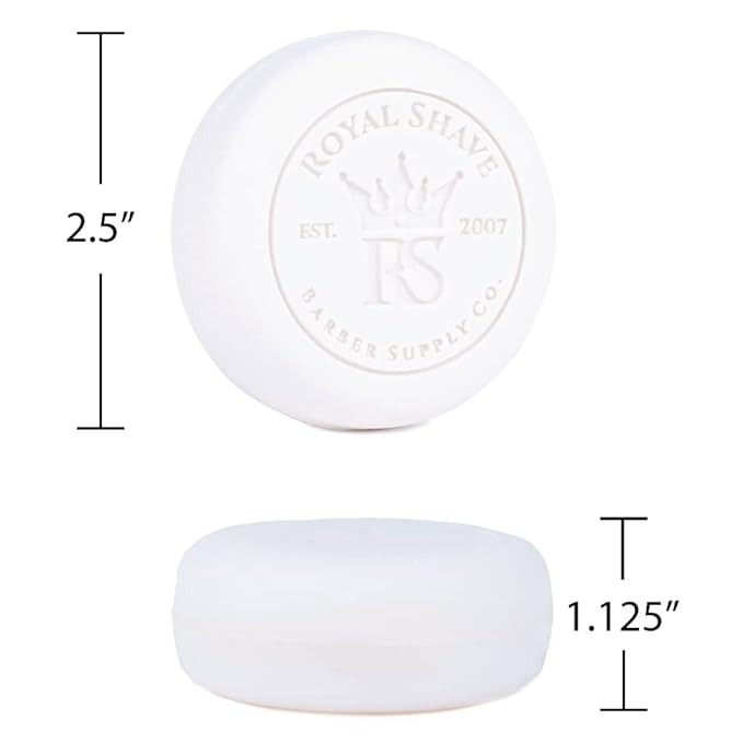 Royal Shave Premium Hard Shaving Soap Puck Refill, Lemon Sandalwood Scent- 3.5oz