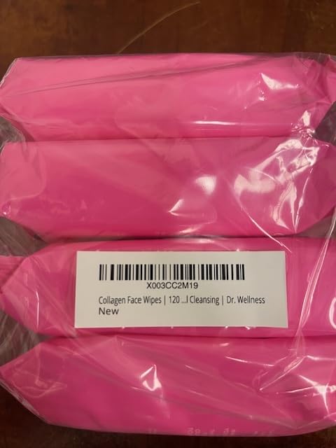 Dr. Wellness Gentle Cleansing Facial Wipes Variety Pack for All Skin Types, 30 Count (Pack of 4), Collagen