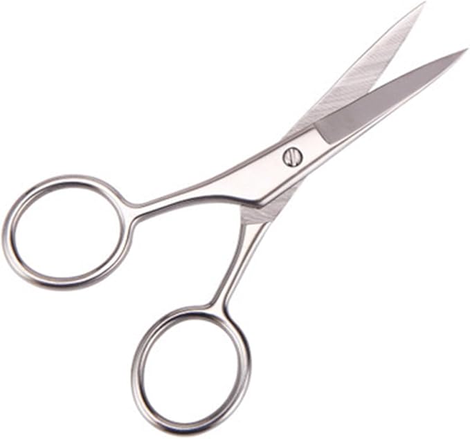 2 Pcs Stainless Steel Beard Scissors Mustache Trimming Shears for Men Grooming Home and Barbershop Use