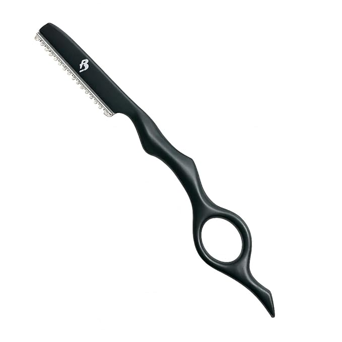 MIRACLE 7" Hair Styling Razor Kit – Stainless Steel Cutting & Thinning Tool with Blade Safety Guard & Non-Slip Handle – Texturizing & Feathering Razor for Salon & Home Haircuts