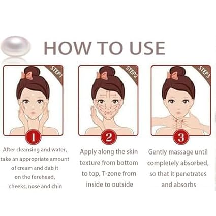Pearl Cream Skin (3PCS) Anti Aging Moisturizing Facial Cream, Fast Absorbing Non-Greasy For Women Man Sensitive Dry Skin
