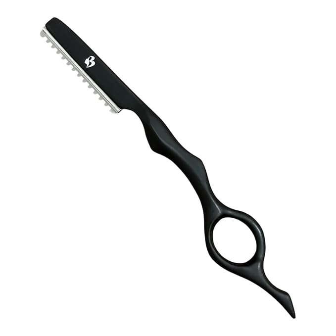 MIRACLE 7" Hair Styling Razor Kit – Stainless Steel Cutting & Thinning Tool with Blade Safety Guard & Non-Slip Handle – Texturizing & Feathering Razor for Salon & Home Haircuts