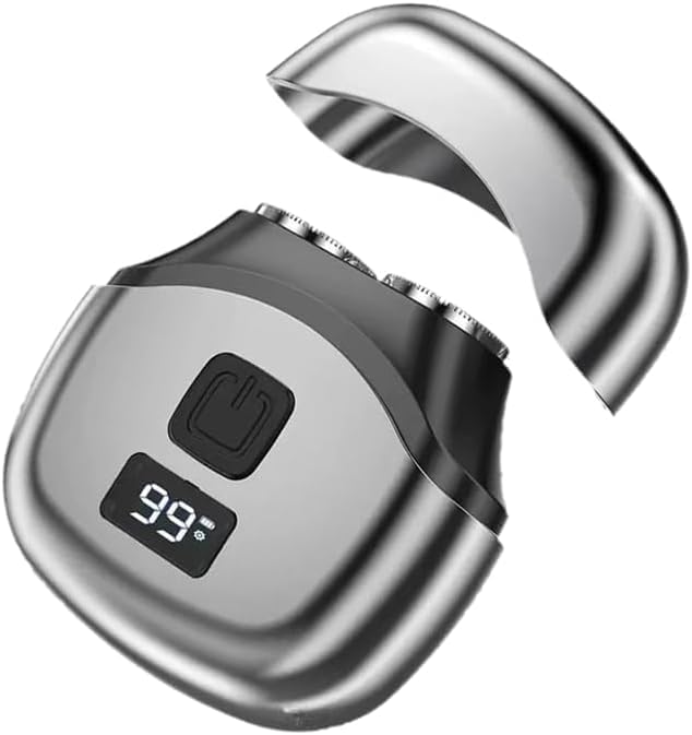 Men's Electric Shaver Mini, Cordless Electric Razor with LED Screen, Double Foil Cutter, Removable Washable Head, Type-C USB Rechargeable, Travel Shaver