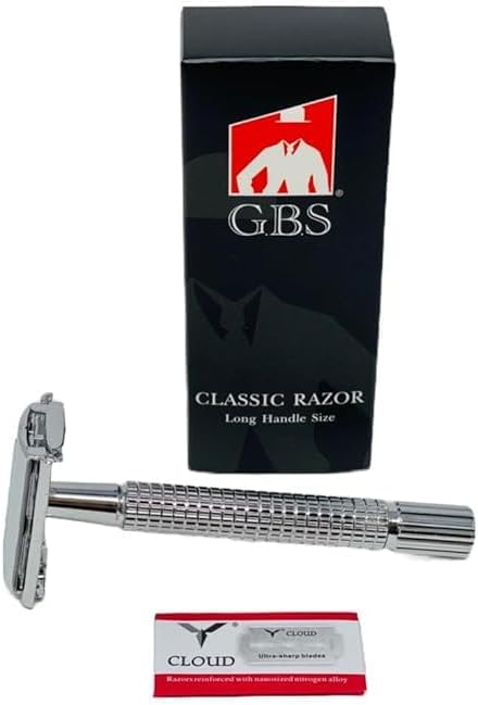 G.B.S Safety Razor With 10 pack of blades Butterfly Stainless Steel Double Edge Razor
