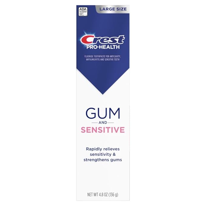 Crest Pro-Health Toothpaste, Sensitive and Gum | All Day Protection | 4.8 oz | Pack of 2 | Clinically Proven