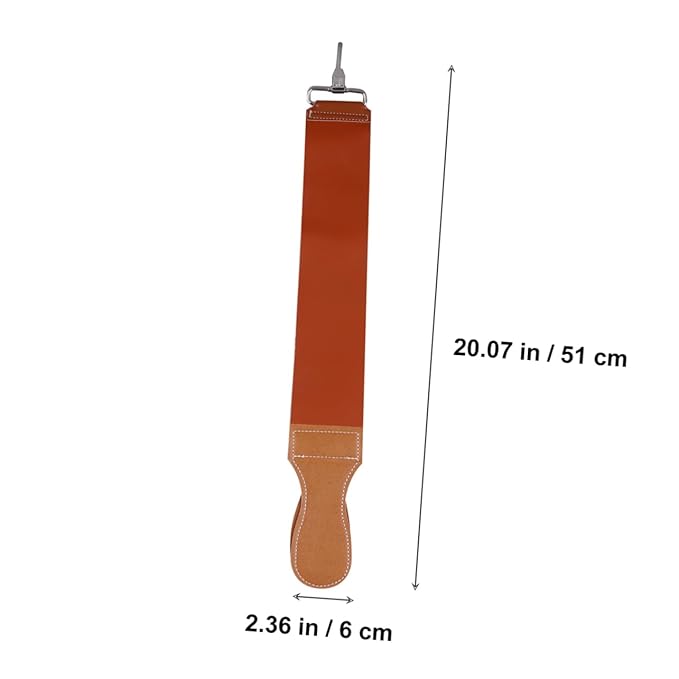 Beaupretty Leather and Canvas Double Layer Razor Strop Professional Straight Razor Sharpening Strap for Barbers Home Use Woodworking Tools