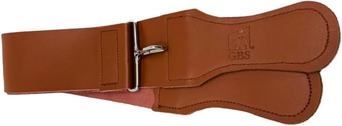 Gents Leather Razor Strop 2.5" x 22" Super Soft Cowhide Dual Straps with Clip Sharpening Razor, Knifes & Kitchen Cutlery, Keeps Your Blade Sharp