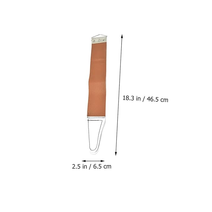 Razor Strop 2pcs Sharpening Straps Double-sided Razor Strop Manual for Home Barber Random