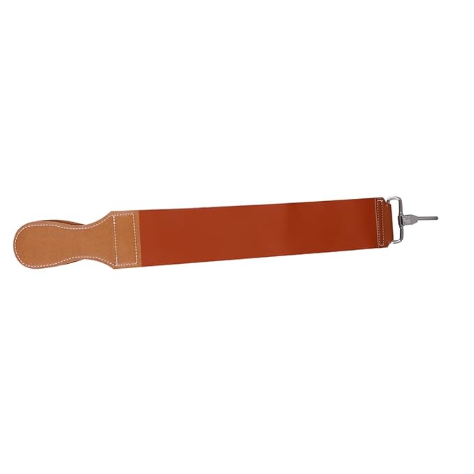 Cowhide Leather Straight Razor Strop Dual Straps for Easy Sharpening Vintage Barber Strop for Smooth Blades Hangable Design for Convenient Storage