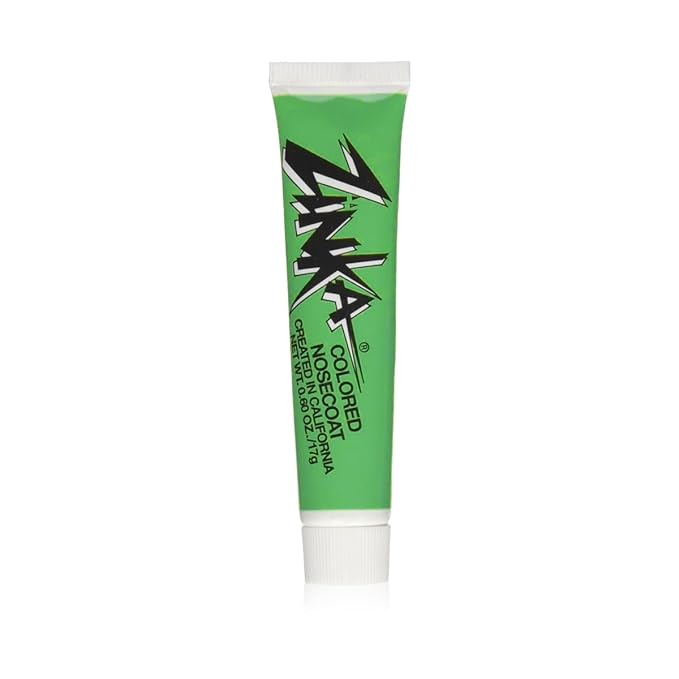 Zinka Colored Zinc Oxide Sunblock – High Zinc Formula for Nose and Face, Water & Sweat Resistant, Jungle Green
