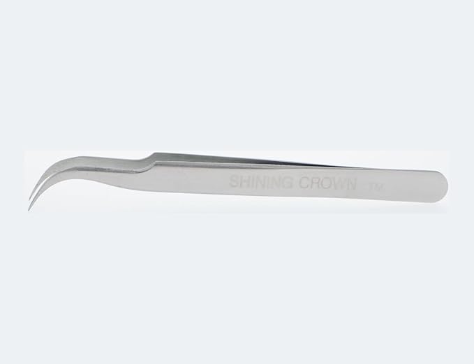 SHINING CROWN Curved Tweezers for Eyelash Extensions 1PC