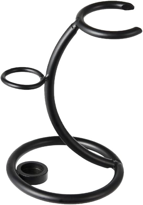 Shaving Razor and Brush Stand, Shave Brush Holder for Safety Razor Storage Holder (Black)
