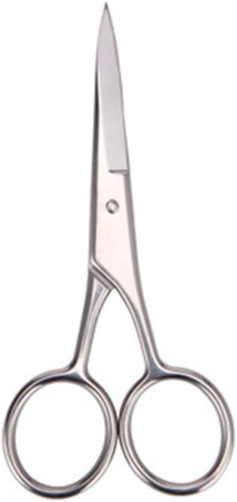 Abaodam 2pcs Stainless Steel Beard Scissors and Mustache Trimming Shears for Men Facial Hair Grooming at Home and Barbershop