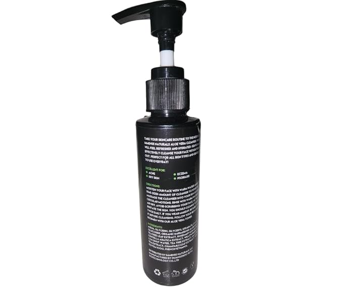 Aloe Vera Gel Cleanser, For Dry & Oily Skin. Treat & Prevent Acne, Dark Spots & Eczema. Face Wash for Men and Women.