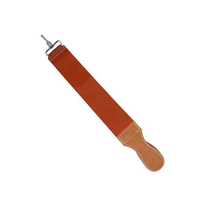 Double-Layer Cowhide Leather Razor Strop Sharpening Strap for Barbers 2-Piece Adjustable Polishing Cloth Suitable for Straight Razors and Blades