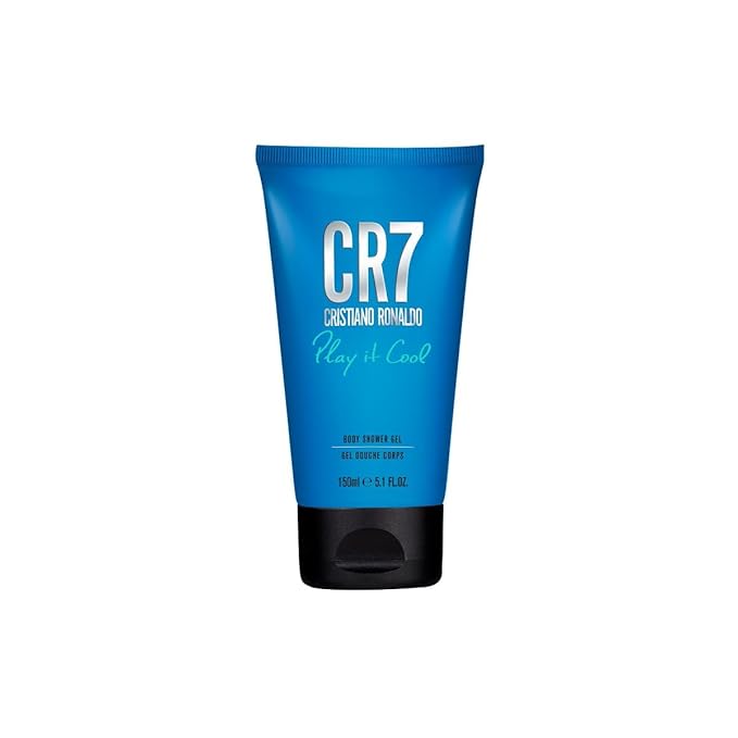 Cristiano Ronaldo CR7 Play It Cool, 2 pc - Fresh Aromatic Body Wash for Men - Fougere Fragrance - Perfumed Shower Gel and EDT Gift Set for Men