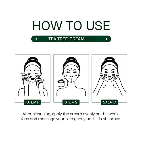 AKARY Tea Tree Oil Face Cream for Oily Skin, Extra Soothing & Nourishing Non-Greasy Facial Moisturizer, Gently Repair For Dry Skin, Balancing Oily Skin Moisturizer - Non-Greasy Moisturizer