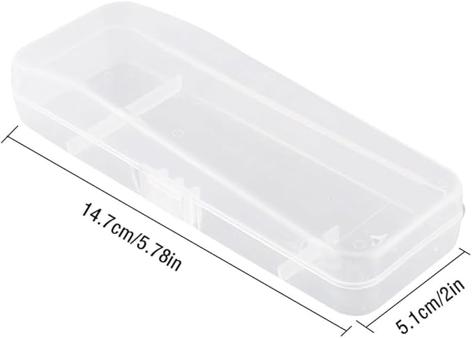 White Transparent Shaving Box for Shaver Razor, Razor Protector Plastic Box Cover Container Storage System Razor and Brush Stands for Manual Razor Beauty and Personal Care