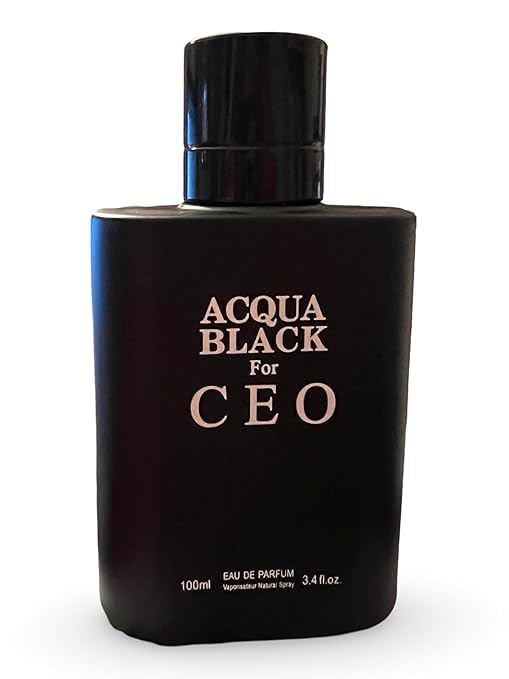 Acqua Black Ceo Cologne for Men/Eau de Parfum Natural Spray 3.4 Fl Oz Perfume for Men Suitable for All Skin Type Men Fragrance Daily Used