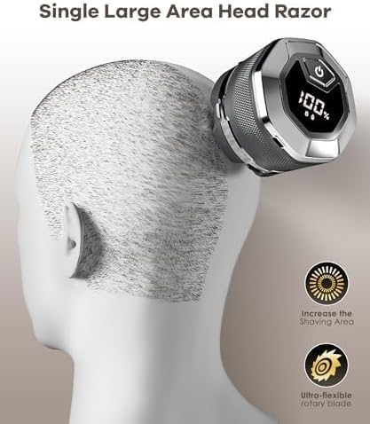 Head Shavers for Bald Men Magnetic Single Blade Electric Shaver with Super Large Blade 10000 RPM Motor IPX8 Waterproof LED Display,Valentines Day Gifts for him