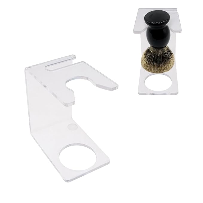 Healifty Shaving Brush Stand - Razor Holder for Shower Elegant Organizer for Men S Grooming Compact Size 3.93X3.34X2.36 Inches