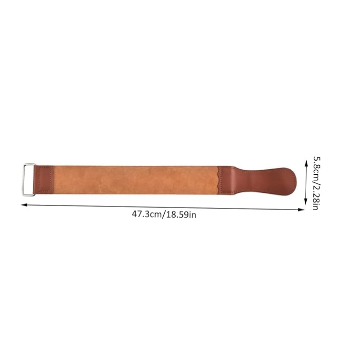 Double-Sided Razor Strop Tool for Shaver Sharpening Convenient Hair Removal Accessory for Home Use Sturdy Leather Strap Clip