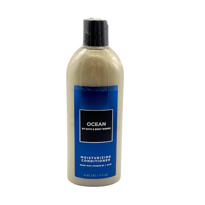 Bath and Body Works Men's Collection OCEAN 2 Piece Shower Gift Set with a Blue Bow - Shampoo and Conditioner - Full Size