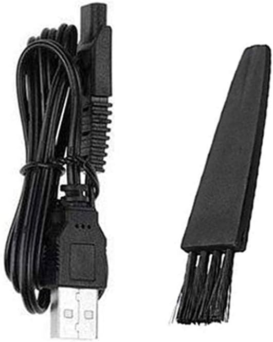 2PCS Shaver Charger for Solo Men's Rechargeable Full Body Hair Trimmer Replacement Electric Shaver Charging Cable 5V USB Charger with Cleaning Brush (2 Packs)